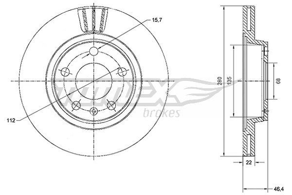 TOMEX Brakes Bremsscheibe